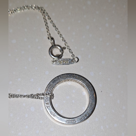 TIFFANY & CO. 1837 Circle Pedant Necklace Silver 925 - Picture 4 of 8